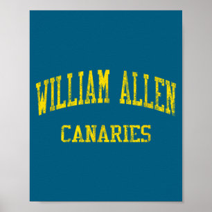Poster école secondaire Wilton hs Wilton ct vintage sport
