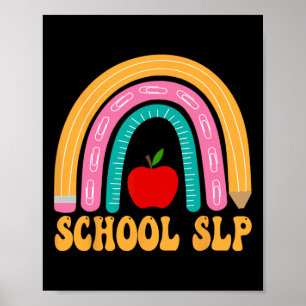 Poster École Slp Crayon Arc-en-ciel Femmes Byck À l'école