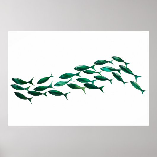 Poster Ecole Verte du Poisson Aquarelle (Devant)