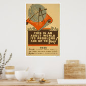 Poster Ecoles fédérales gratuites 1938 WPA (Cuisine)