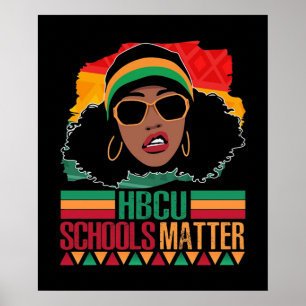 Poster Écoles HBCU comptent Vintage