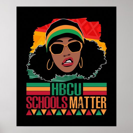 Poster Écoles HBCU comptent Vintage (Devant)