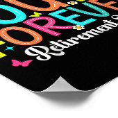 Poster Écoles Out Forever Retraité Enseignant 2025 Super (Coin)