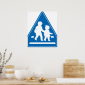 Poster Écoliers traversant >> Panneau de signalisation ja (Cuisine)