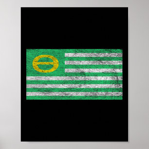 Poster Écologie Drapeau Jour des terres environnemental 1