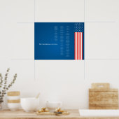 Poster Econo USA Constitution Drapeau américain (Cuisine)