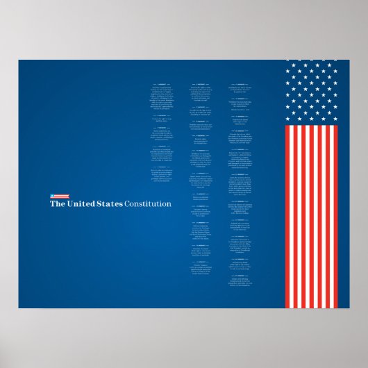 Poster Econo USA Constitution Drapeau américain (Devant)