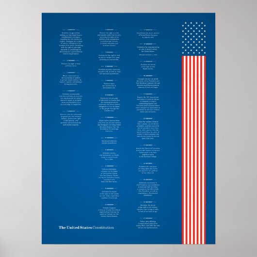 Poster Econo USA Constiution American Flag (Devant)