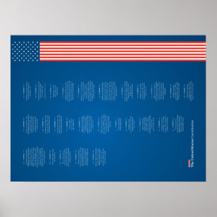 Poster Econo USA Grondwet Amerikaanse Vlag
