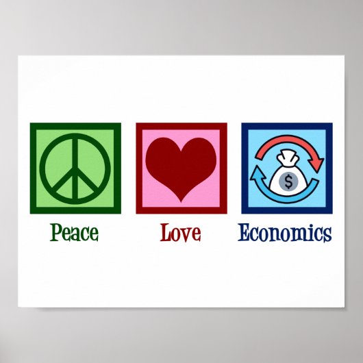 Poster Économie Amour Paix (Devant)