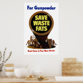 Poster Économiser Les Graisses De Déchets ~ Pour La Poudr (Cuisine)