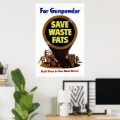 Poster Économiser Les Graisses De Déchets ~ Pour La Poudr (Bureau à domicile)