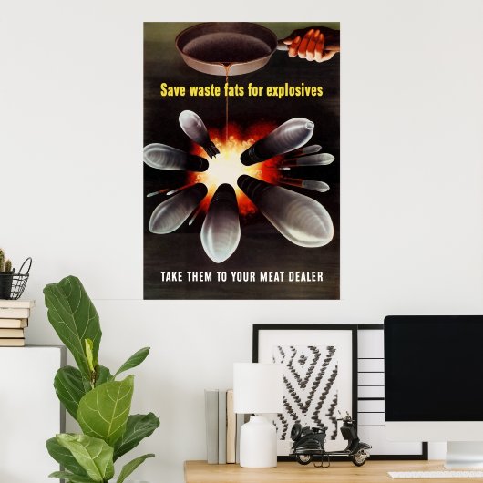 Poster Économiser Les Graisses De Déchets Pour Les Explos (Bureau à domicile)