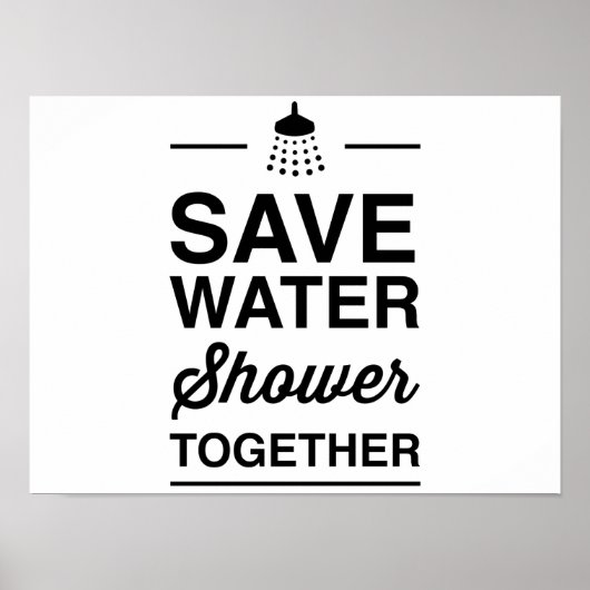 Poster Économisez de l'eau (Devant)