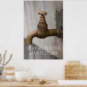 Poster Économisez de l'eau pour l'avenir (Cuisine)