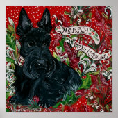 Poster Écossais Terrier Xmas (Devant)