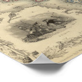 Poster Ecosse avec la carte inset des îles Shetland (Coin)