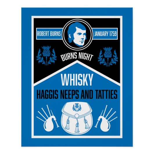 Poster Ecosse Burns Night (Devant)