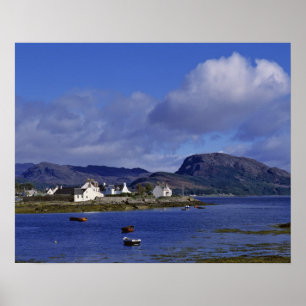 Poster Écosse, Highlands, Wester Ross, Plockton.