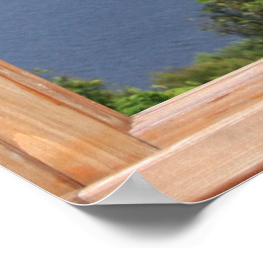 Poster Ecosse Loch Vue depuis une fenêtre (Coin)