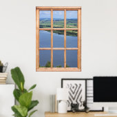 Poster Ecosse Loch Vue depuis une fenêtre (Bureau à domicile)