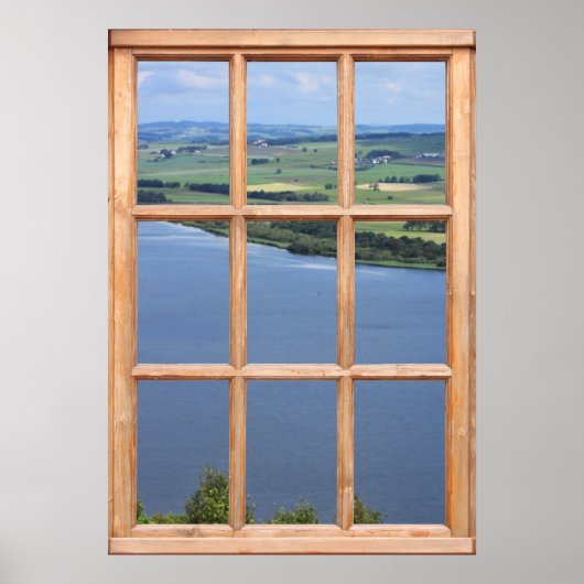 Poster Ecosse Loch Vue depuis une fenêtre (Devant)