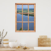 Poster Ecosse Loch Vue depuis une fenêtre (Cuisine)