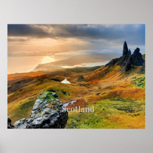 Poster Ecosse, magnifique paysage de montagne