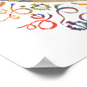 Poster Ecosse roux et noir sur Tartan (Coin)