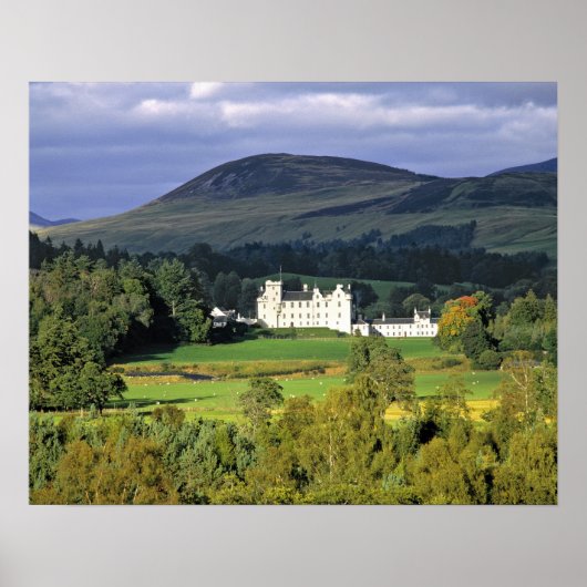 Poster Écosse, Tayside, château de Blair. Dans un champ é (Devant)