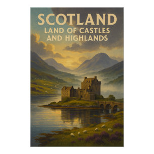 Poster Écosse – Terre de châteaux et de Highlands