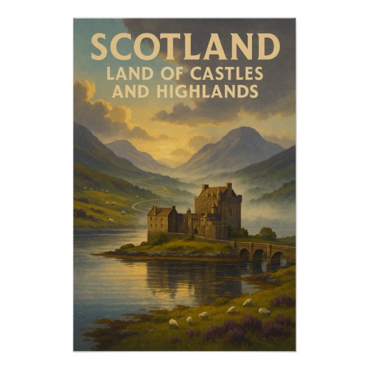 Poster Écosse – Terre de châteaux et de Highlands (Devant)