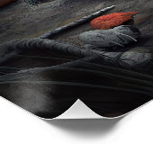 Poster Ecosse Terrier Citrouille Halloween effrayant (Coin)