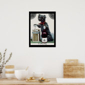 Poster Ecosse vintage avec Champagne (Cuisine)