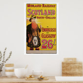 Poster Ecosse vintage en train et (Cuisine)