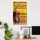 Poster Ecosse vintage en train et (Bureau à domicile)