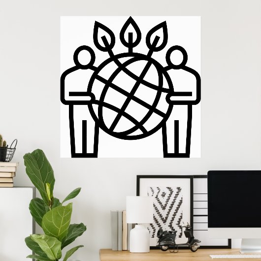 Poster Écosystème planétaire (Bureau à domicile)