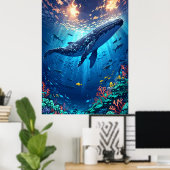 Poster Écosystème sous-marin (Bureau à domicile)