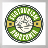 Poster Écotourisme en Amazonie Forêt tropicale Logo de vo (Devant)