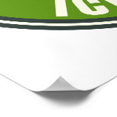 Poster Ecotourisme Nordic Islande Vert Voyage Lent Logo (Coin)