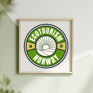 Poster Écotourisme Norvège Scandinavie Voyage lent