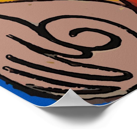 Poster Écoute Abstraite (Coin)