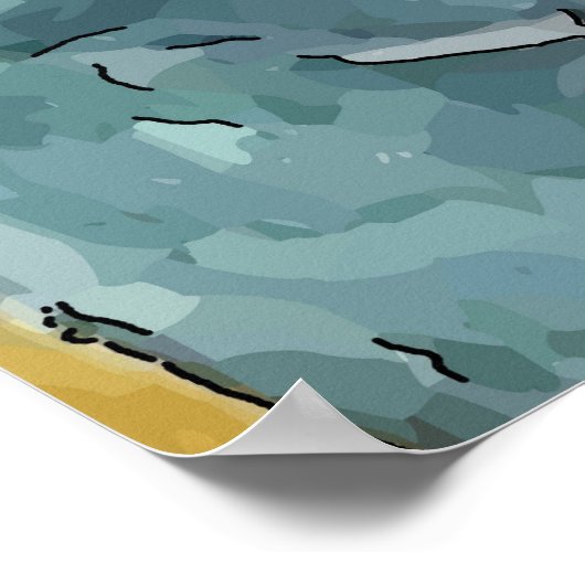 Poster Écoute Abstraite (Coin)