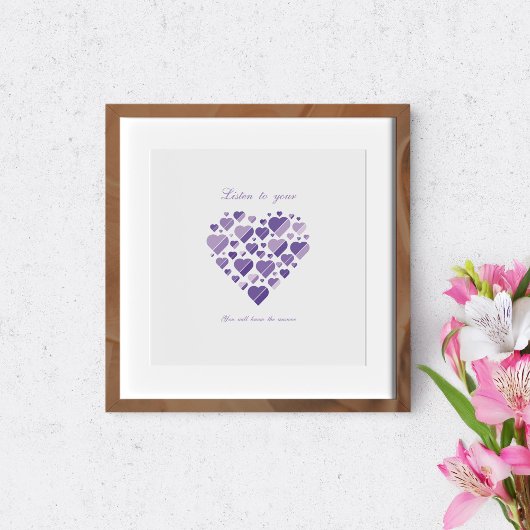 Poster Écoute ton coeur. Vous connaîtrez la réponse.