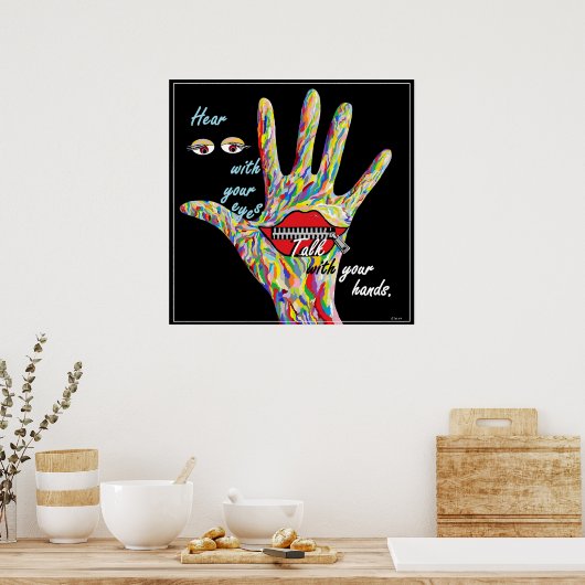 Poster Écouter avec les yeux (Cuisine)