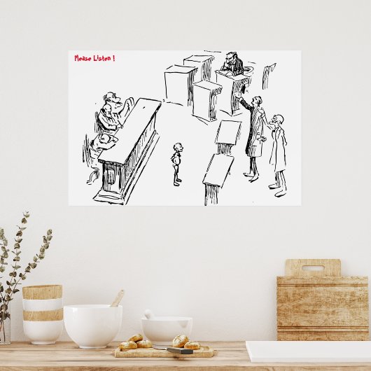 Poster Écouter l'affiche (Cuisine)