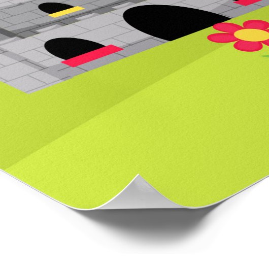 Poster Écouter Ya Brunette Chevalier Cheval & Château Ann (Coin)