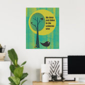 Poster Écoutez l'affiche rétro de Crabgrass (Bureau à domicile)