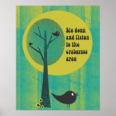 Poster Écoutez l'affiche rétro de Crabgrass (Devant)