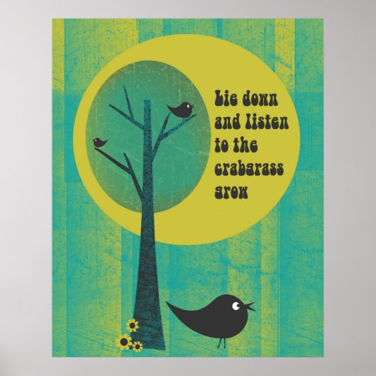 Poster Écoutez l'affiche rétro de Crabgrass (Devant)